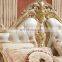 Classic Luxury Upholstered King Size Headboard Leather Solid Wood Bed Bedroom Furniture