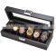 Hot spot full carbon fiber PU leather watch box 6 slots watch storage box display watch organizer box