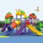 Daycare outdoor kindergarten plastic slide equipment kid indoor playground