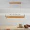 Office Corridor Continuous Lighting System Suspended Linear Pendant Light Wood Hanging Lamp