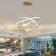 Modern Led Chandelier For Living Room Dining Room Kitchen Bedroom Pendant Lamp Black Gold Gold Round Ring Ceiling Hanging Light