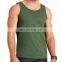Black Low cut Tank top for men cotton spandex jersey tanks wholesale gym stringer vest