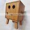 Luxury hotel tv shape tv shape decorative toilet roll paper  tissue holder with leg bamboo wooden storage box container