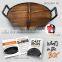 Heavy Duty Cooking Chinese Cast Iron Wok With Wood Handle