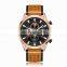 CURREN Men's Leather Strap Watches, Men's Waterproof Watches, Men's Sports Watches