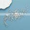 Vintage Silver Wedding hair Accessories bridal headwear Shiny Crystal Hair comb Elegant banquet for women