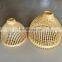 Hot Sale Bamboo Hanging Lamp Pendant Light Asian Oblong Repurposed Fish Trap Ceiling Lamp High Quality Vietnam Supplier