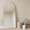 Arched aluminum frame full body mirror household floor mirror light luxury thin clothing store fitting mirror