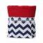 New Blue Chevron Insulated Canvas Lunch Bag Chevron School Lunch Kit