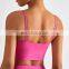 Newest Custom Logo Sports Bra Women Gym Wear Crop Top Outfit Exercise Training Straps Bra Ladies Running Fitness Yoga Clothes