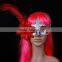 rainbow pretty ostrich feather mask