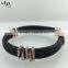 2106 High Quality Fashion Blood Red Python Leather Genuine Leather Stainless Steel Mens Bracelets With Diamond