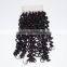 Tangle free Brazilian hair 3 way part closure kinky curly closure