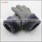 ladies warm winter double face grey hand gloves
