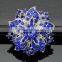 Women Lady Fashion Rhinestone Crystal Flower Wedding Bridal Bouquet Brooch Pins