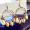 Seashell conch hoop earring