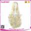 Bulk Blonde Curly Wigs Human Hair Kinky Curly Weave