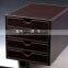 wholesale office multipurpose leather fancy storage box--4 drawers