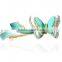 fashionable butterfly shape alloy enamel crystal hair clip