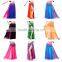 2016 High Quality Sexy Belly Dance Skirt 2 Sides Slits Saint Skirt 13 Colors Available