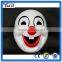 Most popular 1.0mm thick pvc funny clown mask, funny halloween red nose carnival clown mask