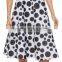 Polka Dot Pleated Scuba Skirt