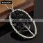 New Machine 2016 Gemstone Leaf Black Bead Long Chain Necklace