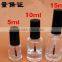 Unique nail polish bottle ampty round and clear