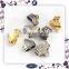 shiny gold stainless steel diamond charms accessories for women bracelet