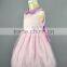 Hot Pink Flower Girl Dresses Polyester Chiffon Wedding Party Dresses Birthday Dress For Baby Girl