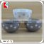 wholesale white inside color glazed cereal bowl ceramic soup bowl with two handle