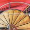 steel support spiral stairs/ rod railing handrail spiral staircase/outside plate stringer spiral stairway