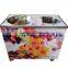Single Flat Pan Fry Ice Machine with One cold storage Barrel