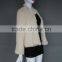 Women's Fashion Oversize Knitted Rabbit Fur Short Coat Ladies Winter Fur Coat