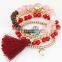 Latest design fashion bohemian multirow beaded tassel beacelet