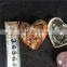 Natural Crystal Heart Stone With Skeletons Face Carving Ornaments