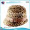 wholesale Leopard print felt fedora hat women panama