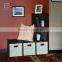 Hot online store folding fabric closet storage cube with metallic handle