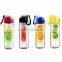 Cheap Disposable bpa free plastic water bottles BPA free subzero fruit infuser water bottle