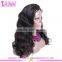 Top Quality 20 Inch Human Hair Wig Virgin Brazilian wavy Glueless Silk Top 180% Density Full Lace Wig