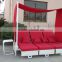 Double Or Three Seats Rattan Lounge Daybed With Side Table Canopy Covered