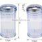 Glass salt and pepper shaker jar with shaker cap