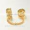 Elegant 18k Gold Plating 925 Silver Safty Chain Fine Jewelry Charm For European Bracelet