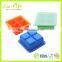 100% Food Grade 4 Squares Freezer Tray With Lid Set Silicone Baby Food Storage Box