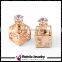 Square Double Sided Earrings with Shining Crystals