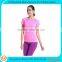 Hot sale new style custom dry fit short sleeve gym shirt for women