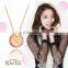 Lucky buttons real 18k gold plated jewelry korean Park Shin Hye doctors necklace 925 Sterling silver