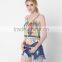 Bonvatt 2017 European Station Women 's New Tassel Retro Pattern Tied Vest Tied Halter Top
