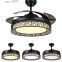 new style bird's style warm white light invisible ceiling fan with light home used