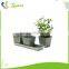 Small garden decorative galvanized metal flower pots set